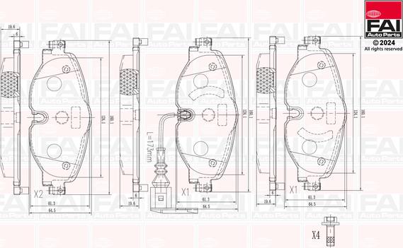 FAI AutoParts BP106 - Kit pastiglie freno, Freno a disco autozon.pro