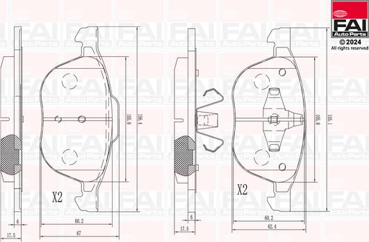 FAI AutoParts BP103 - Kit pastiglie freno, Freno a disco autozon.pro