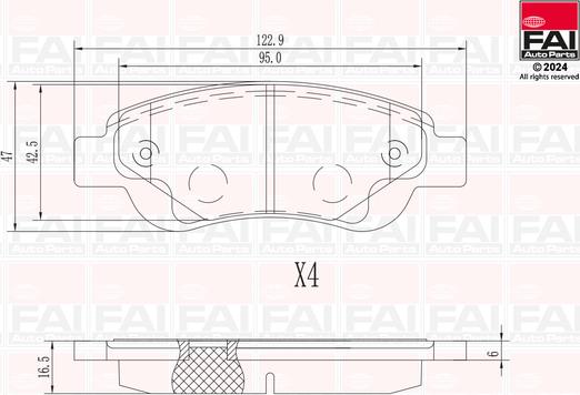 FAI AutoParts BP107 - Kit pastiglie freno, Freno a disco autozon.pro