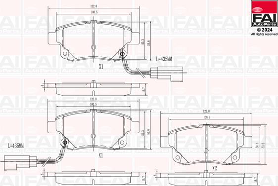 FAI AutoParts BP119 - Kit pastiglie freno, Freno a disco autozon.pro