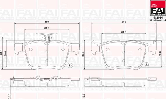 FAI AutoParts BP115 - Kit pastiglie freno, Freno a disco autozon.pro