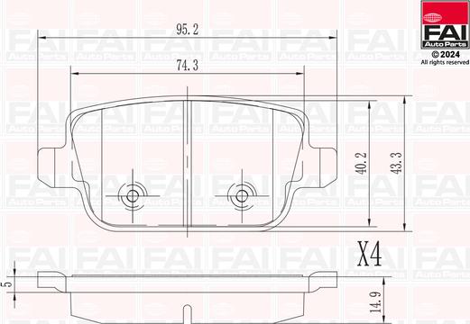 FAI AutoParts BP110 - Kit pastiglie freno, Freno a disco autozon.pro