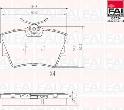 FAI AutoParts BP118 - Kit pastiglie freno, Freno a disco autozon.pro