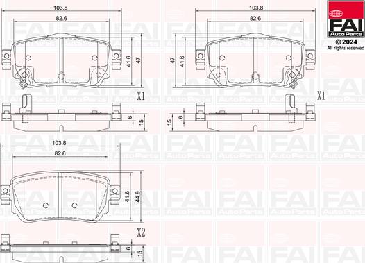 FAI AutoParts BP126 - Kit pastiglie freno, Freno a disco autozon.pro