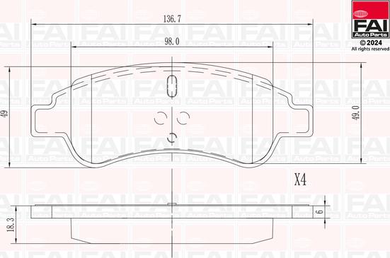 FAI AutoParts BP120 - Kit pastiglie freno, Freno a disco autozon.pro