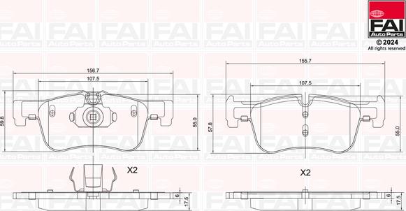 FAI AutoParts BP171 - Kit pastiglie freno, Freno a disco autozon.pro