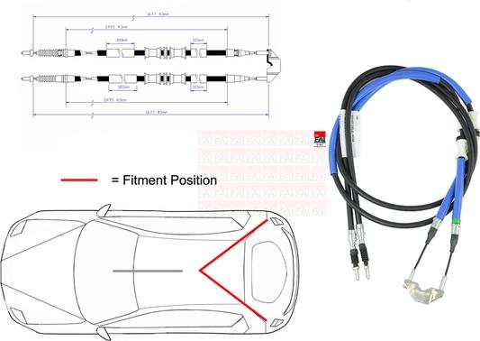 FAI AutoParts FBC0090 - Cavo comando, Freno stazionamento autozon.pro