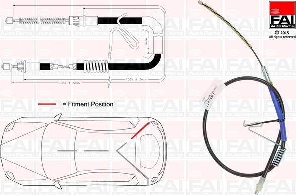 FAI AutoParts FBC0063 - Cavo comando, Freno stazionamento autozon.pro