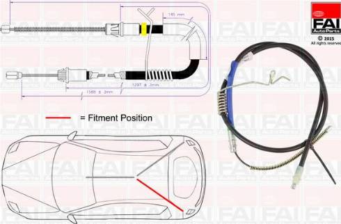 FAI AutoParts FBC0062 - Cavo comando, Freno stazionamento autozon.pro