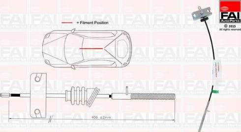 FAI AutoParts FBC0001 - Cavo comando, Freno stazionamento autozon.pro