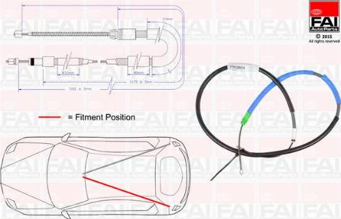 FAI AutoParts FBC0014 - Cavo comando, Freno stazionamento autozon.pro