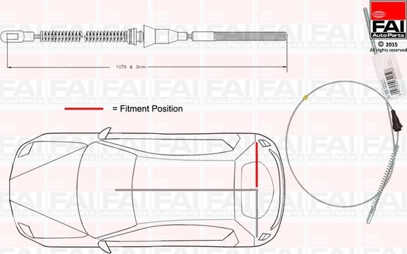 FAI AutoParts FBC0081 - Cavo comando, Freno stazionamento autozon.pro