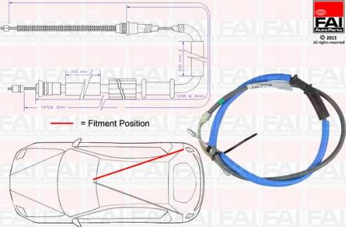 FAI AutoParts FBC0028 - Cavo comando, Freno stazionamento autozon.pro