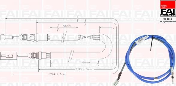 FAI AutoParts FBC0023 - Cavo comando, Freno stazionamento autozon.pro