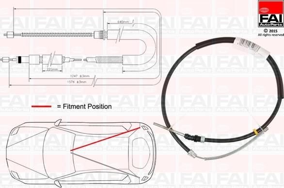 FAI AutoParts FBC0112 - Cavo comando, Freno stazionamento autozon.pro