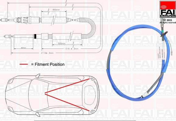 FAI AutoParts FBC0120 - Cavo comando, Freno stazionamento autozon.pro