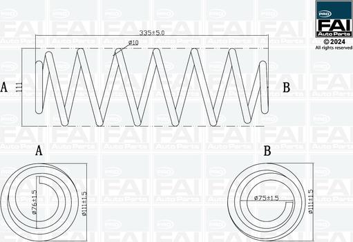 FAI AutoParts FPCS192 - Molla autotelaio autozon.pro