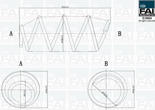 FAI AutoParts FPCS142 - Molla autotelaio autozon.pro