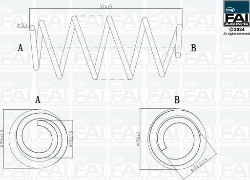 FAI AutoParts FPCS184 - Molla autotelaio autozon.pro