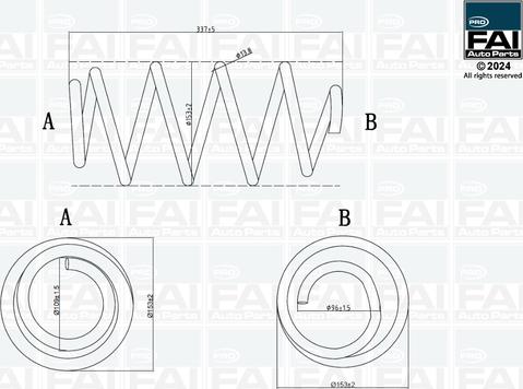 FAI AutoParts FPCS134 - Molla autotelaio autozon.pro