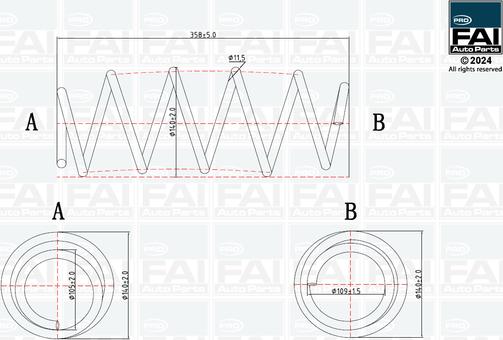 FAI AutoParts FPCS130 - Molla autotelaio autozon.pro