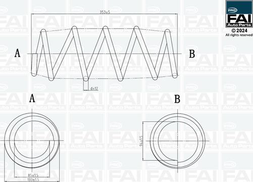 FAI AutoParts FPCS123 - Molla autotelaio autozon.pro