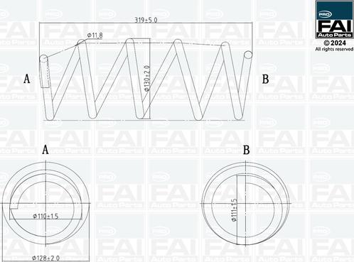 FAI AutoParts FPCS177 - Molla autotelaio autozon.pro