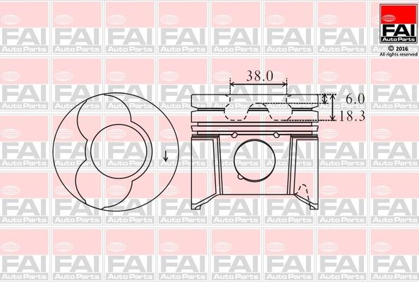 FAI AutoParts PK5-000 - Pistone autozon.pro