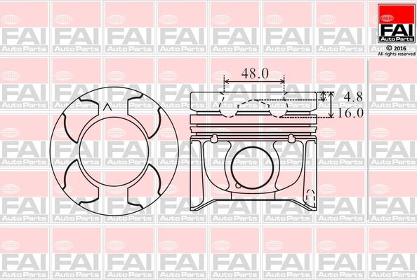 FAI AutoParts PK19-050 - Pistone autozon.pro