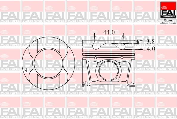 FAI AutoParts PK15-000 - Pistone autozon.pro