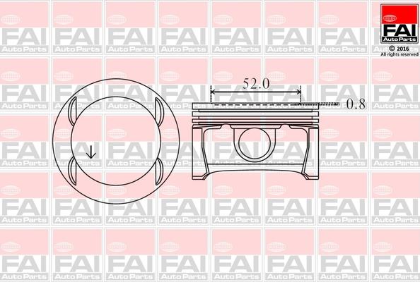 FAI AutoParts PK11-000 - Pistone autozon.pro