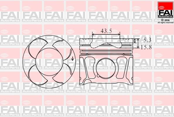 FAI AutoParts PK8-000 - Pistone autozon.pro