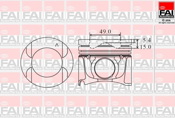 FAI AutoParts PK20-050 - Pistone autozon.pro