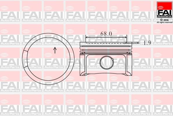 FAI AutoParts PK2-000 - Pistone autozon.pro