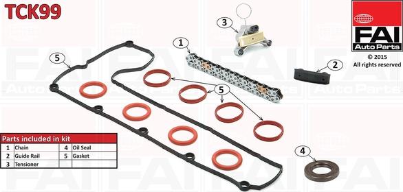 FAI AutoParts TCK99 - Kit catena distribuzione autozon.pro