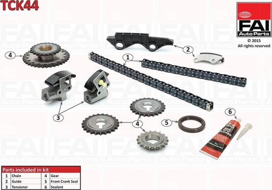 FAI AutoParts TCK44 - Kit catena distribuzione autozon.pro