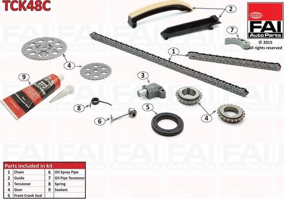 FAI AutoParts TCK48C - Kit catena distribuzione autozon.pro