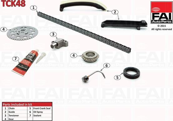 FAI AutoParts TCK48 - Kit catena distribuzione autozon.pro