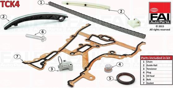 FAI AutoParts TCK4 - Kit catena distribuzione autozon.pro