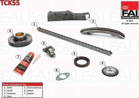 FAI AutoParts TCK55 - Kit catena distribuzione autozon.pro