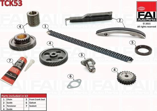 FAI AutoParts TCK53 - Kit catena distribuzione autozon.pro