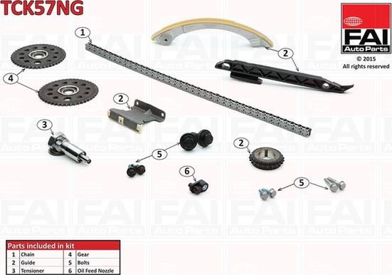 FAI AutoParts TCK57NG - Kit catena distribuzione autozon.pro