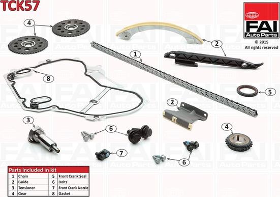 FAI AutoParts TCK57 - Kit catena distribuzione autozon.pro