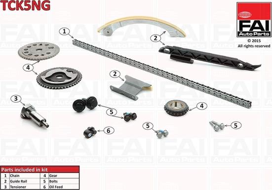 FAI AutoParts TCK5NG - Kit catena distribuzione autozon.pro