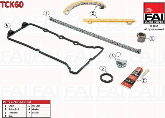 FAI AutoParts TCK60 - Kit catena distribuzione autozon.pro