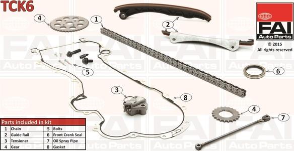 FAI AutoParts TCK6 - Kit catena distribuzione autozon.pro