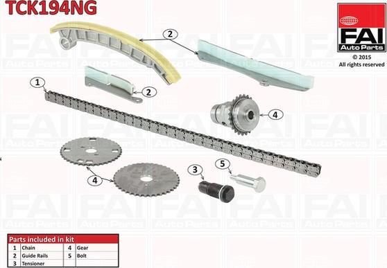 FAI AutoParts TCK194NG - Kit catena distribuzione autozon.pro