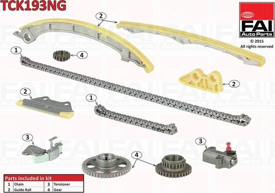 FAI AutoParts TCK193NG - Kit catena distribuzione autozon.pro