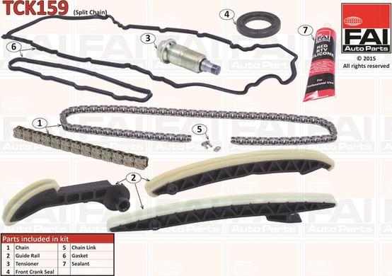 FAI AutoParts TCK159 - Kit catena distribuzione autozon.pro