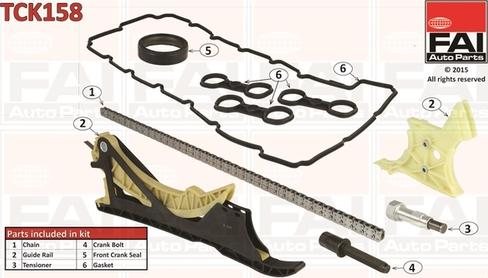 FAI AutoParts TCK158 - Kit catena distribuzione autozon.pro